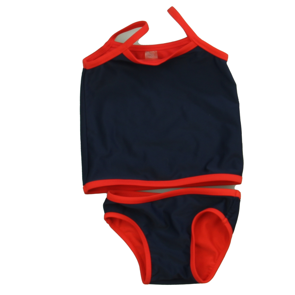 Primary.com Girls Navy | Red 2-piece Swimsuit size: 6-12 Months
